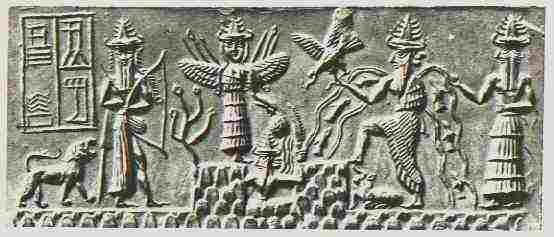 Sumerian God with Wings