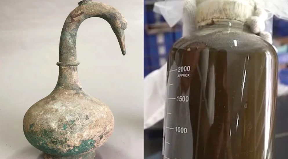 Ancient Chinese Swan Pot Discovered with Mystery Liquid Inside