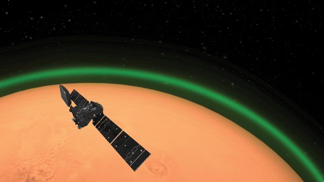 Green Glow Spotted in the Atmosphere of Mars