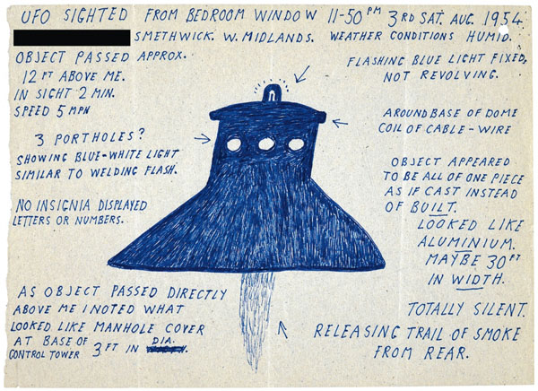 Declassified Drawings from the UK Government's UFO Desk