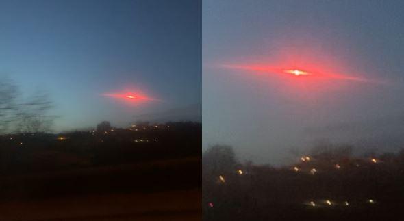 Strange Red Light Recorded in Bradford, UK