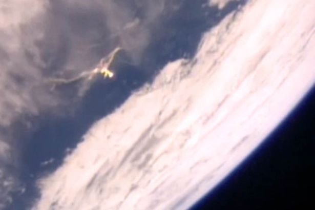 NASA Space Stream Shows 'UFO Leave Earth'