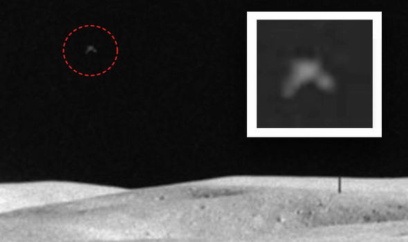 Does This Picture Show a UFO Watching a Moon Landing?