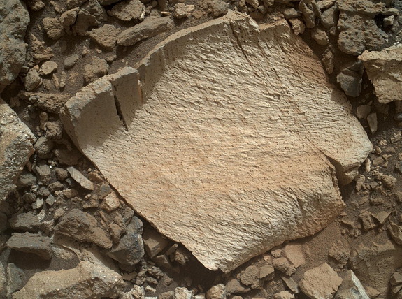 NASA's Curiosity Rover Eyes Weird Rock on Mars