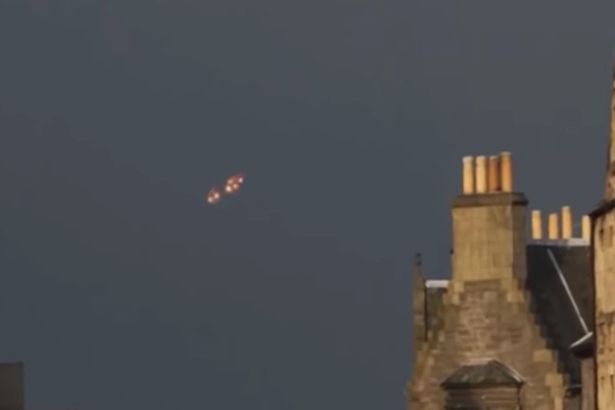 Orange Fireball 'UFO' Swarm Filmed Over French Coastal Town
