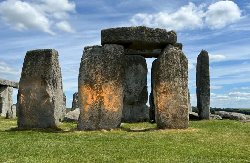 Two People Charged after Stonehenge Orange Powder Protest