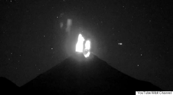 'UFO' Recorded Flying into Erupting Volcano