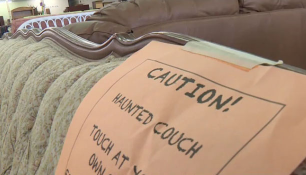 'Haunted Couch' Draws Visitors to Furniture Store