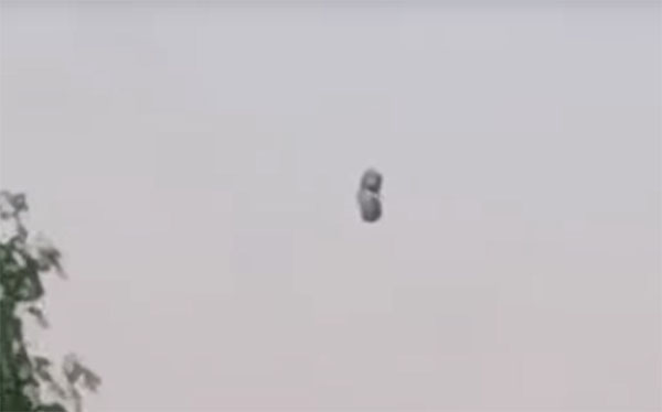 Man Watching 'Ancient Aliens' Spots 'UFO' Floating Across Sky