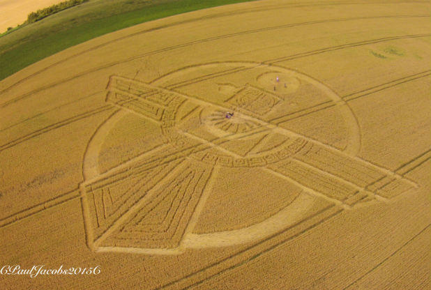 Farmer Turns Mystery Crop Circle into Boost for Cancer Appeal