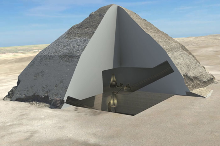 Pyramid Interior Revealed Using Cosmic Rays