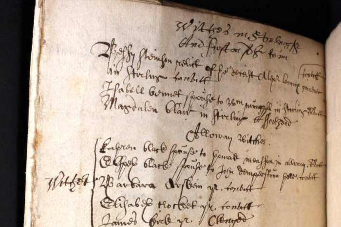 Document Detailing Accused Witches in Scotland Goes Online