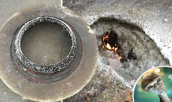 Metal Parts Found After Falling Object Leaves Burning Crater