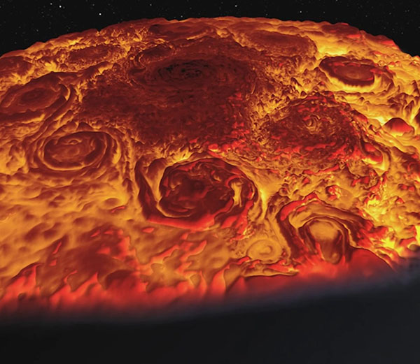 NASA Video Journeys over Jupiter's Monster Polar Storms