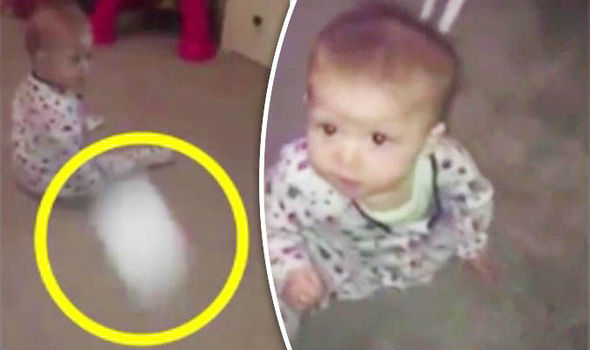 Baby 'Chases Ghost of Family Friend' in Eerie Video