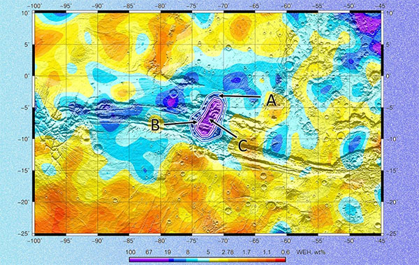 Water on Mars Found Hidden in Massive Canyon