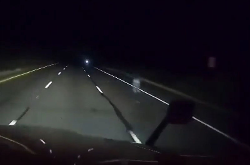 Trucker Films Creepy 'Ghost-like Figure' on Highway