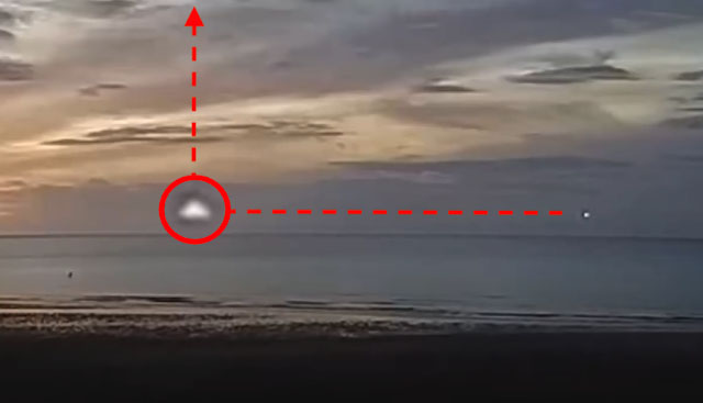 Drone or UFO? Fast Moving Light Recorded over Cornish Beach