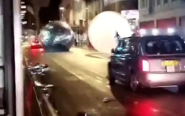 Giant Runaway Balls Cause Chaos on London Street