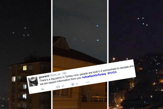 Mass UFO Sighting in Turkey Reported Through Social Media