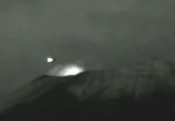 'UFO' Caught Entering the Crater of a Mexican Volcano