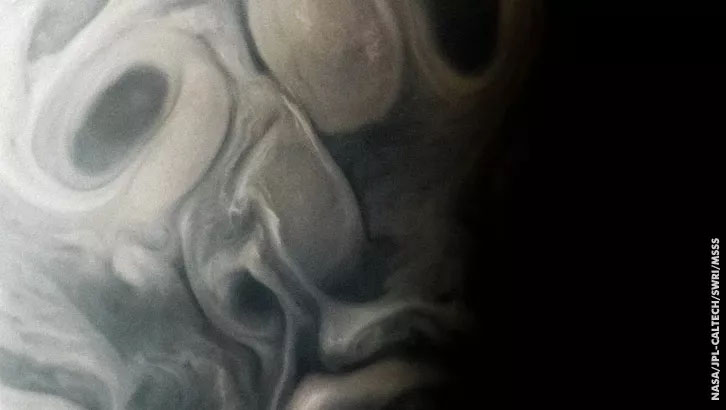 NASA's Juno Mission Sees Spooky 'Face' on Jupiter