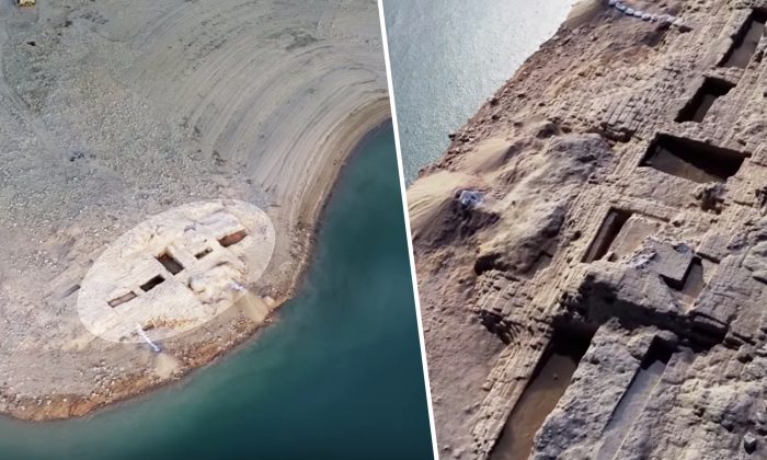 Ancient Palace in Iraq Emerges After Reservoir Waters Recede
