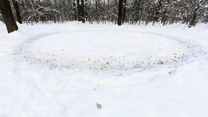 UFO Creates 'Snow Circle' in Oregon?