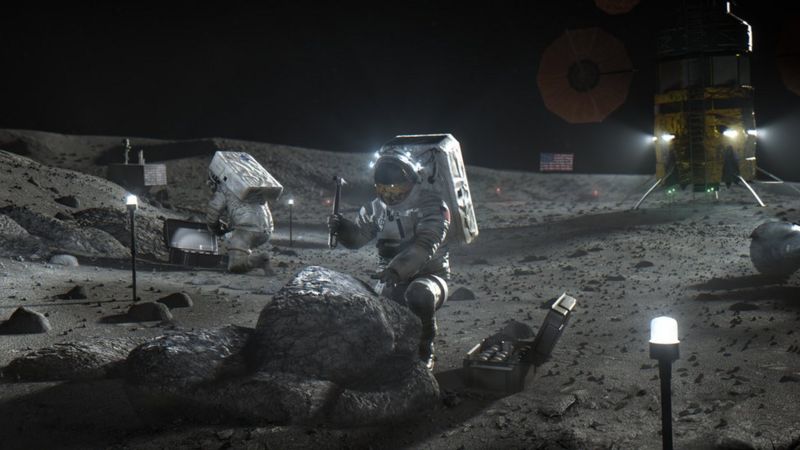 Discovery of Water on the Moon Could Sustain a Lunar Base