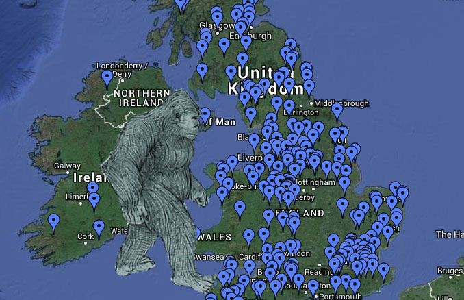 'Bigfoot' Spotted Near Bristol UK by Train Passenger?