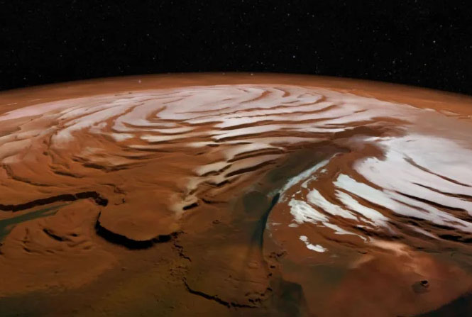 'Astounding Amount of Water' Discovered Beneath Martian Pole