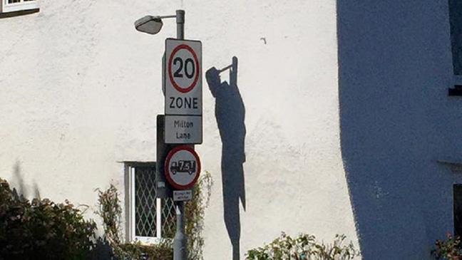 Shadow of 'Hanging Man' Appears at Former Gallows Site