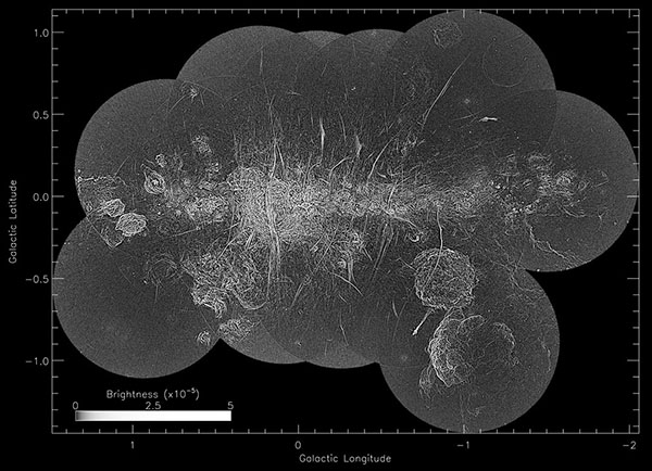 Mass of Mysterious Magnetic Filaments Found in Galactic Core