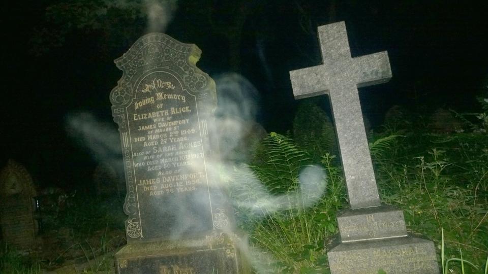 'Ghost Mist' Photographed over Cemetery Graves