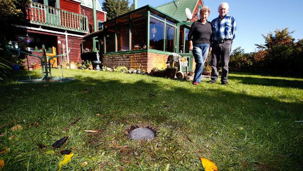 Large Meteorite Impacts in Couple's Back Garden