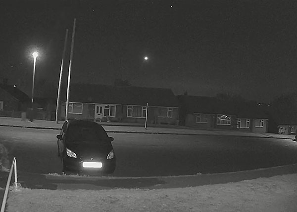 CCTV Catches 'UFO' Lights over Derbyshire Village