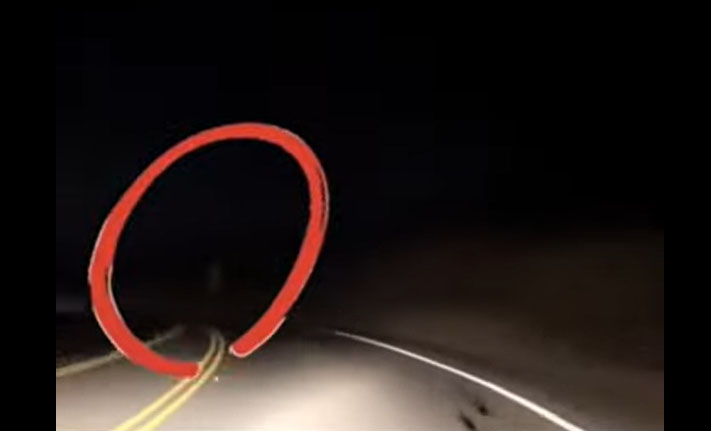 California Driver Films Ghost in the Road?