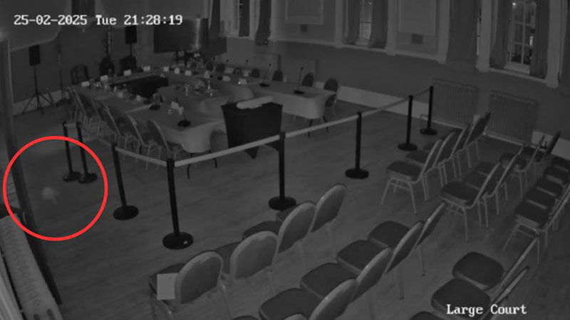 'Ghost' Caught on CCTV 'Floating' Around Historic Guildhall