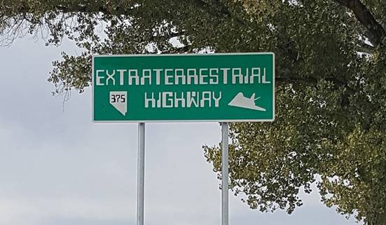 Extraterrestrial Highway Sign Reinstalled after 'Alienstock' Event