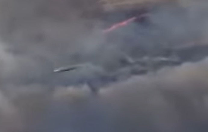 LA News Chopper Films 'UFO' Above Wildfires