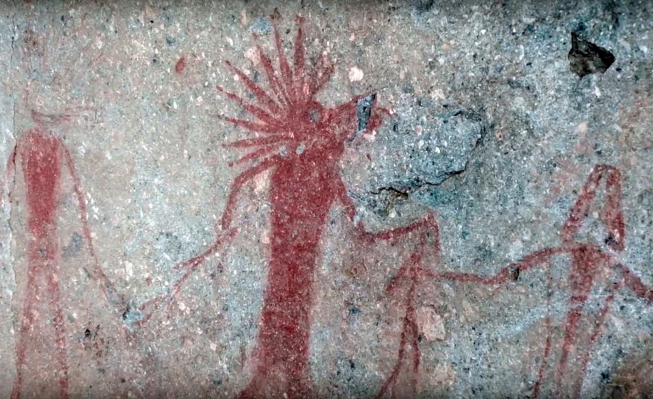 Rock Art Featuring Strange Beings Found at Ancient Grave Site