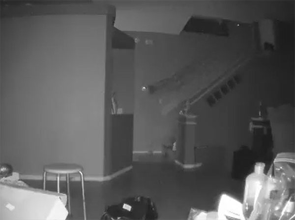 Man Terrified after CCTV Camera Catches 'Shadow Figure'