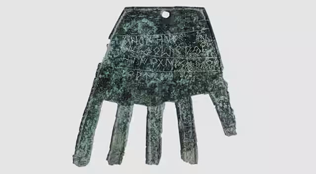 2,000-year-old Bronze Hand Reveals Enigmatic Script