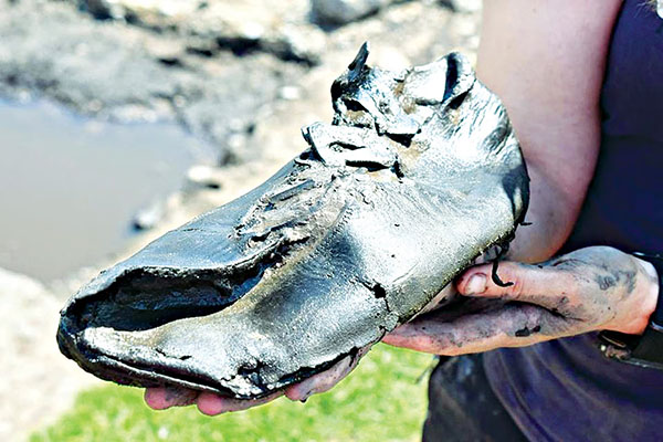 Stash of 'Unusually Large' Ancient Shoes Dug up at Roman Site