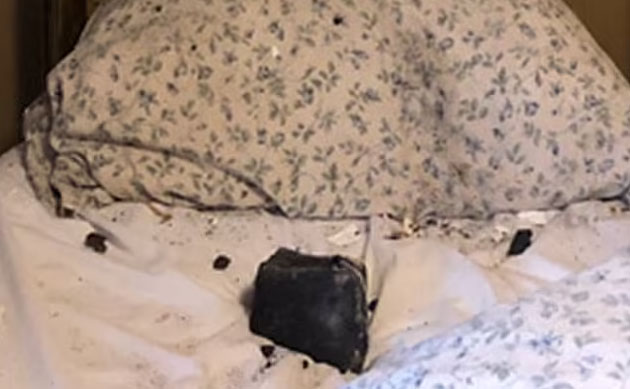 Meteorite Crashes Through Bedroom Ceiling and Lands on Pillow