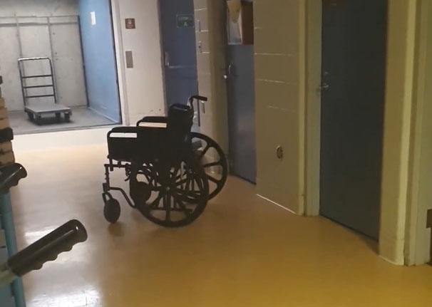 Hospital Security Guard Catches 'Ghost' Moving Wheelchair