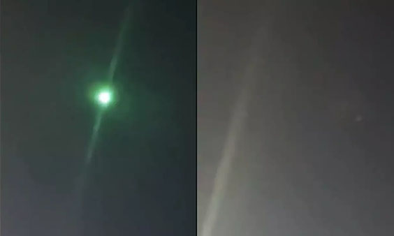 Bright Green 'UFO' Captured over Denver, Colorado