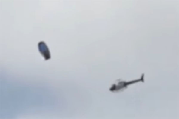 Helicopter Filmed Circling 'UFO' over California