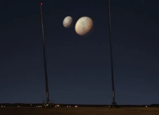 UAE Projects Two Moons into Sky to Celebrate Mars Probe Arrival