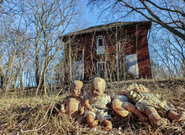Spooky Abandoned House in the Woods Filled with Creepy Dolls
